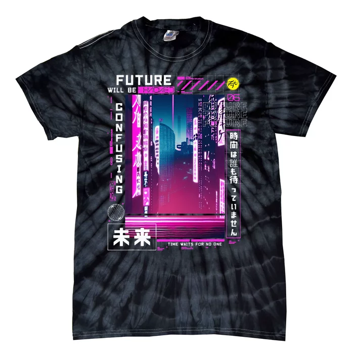 Tokyo Vaporwave In Japanese Retro Vibes Aesthetic Tie-Dye T-Shirt