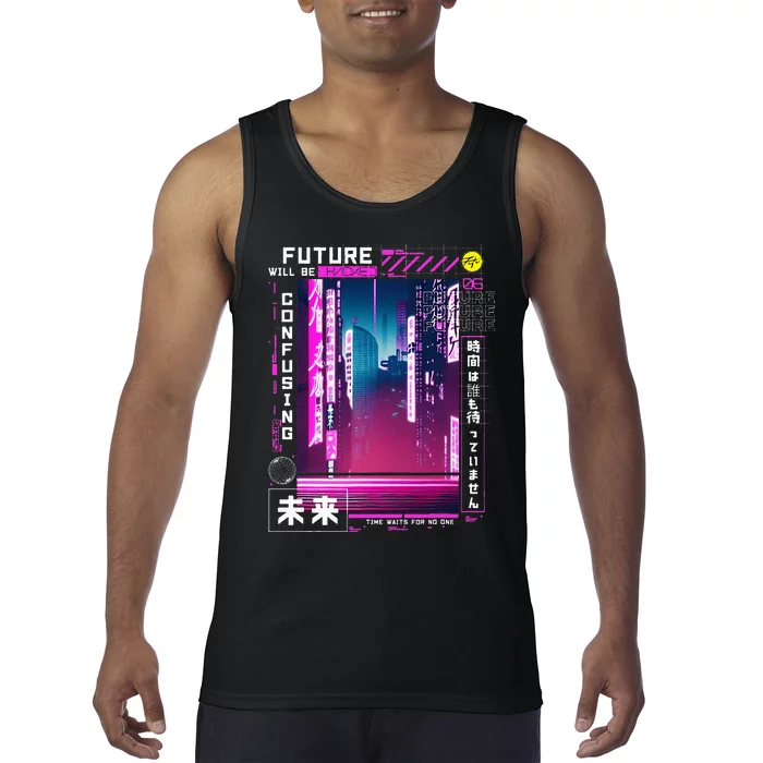 Tokyo Vaporwave In Japanese Retro Vibes Aesthetic Tank Top