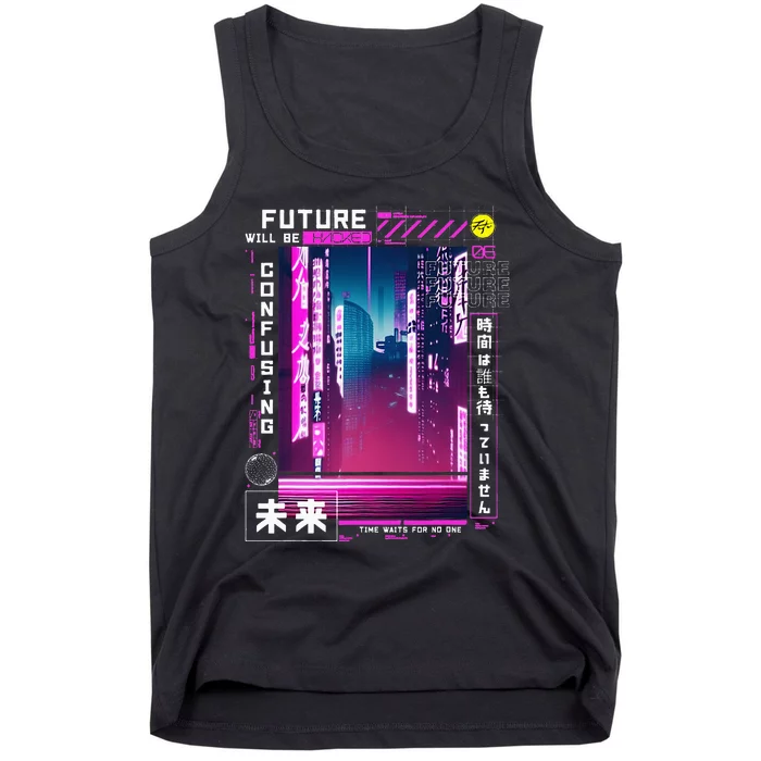 Tokyo Vaporwave In Japanese Retro Vibes Aesthetic Tank Top