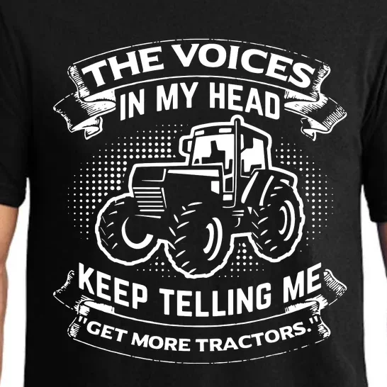 The Voices In My Head Keep Telling Me Tractors Farmer Pajama Set