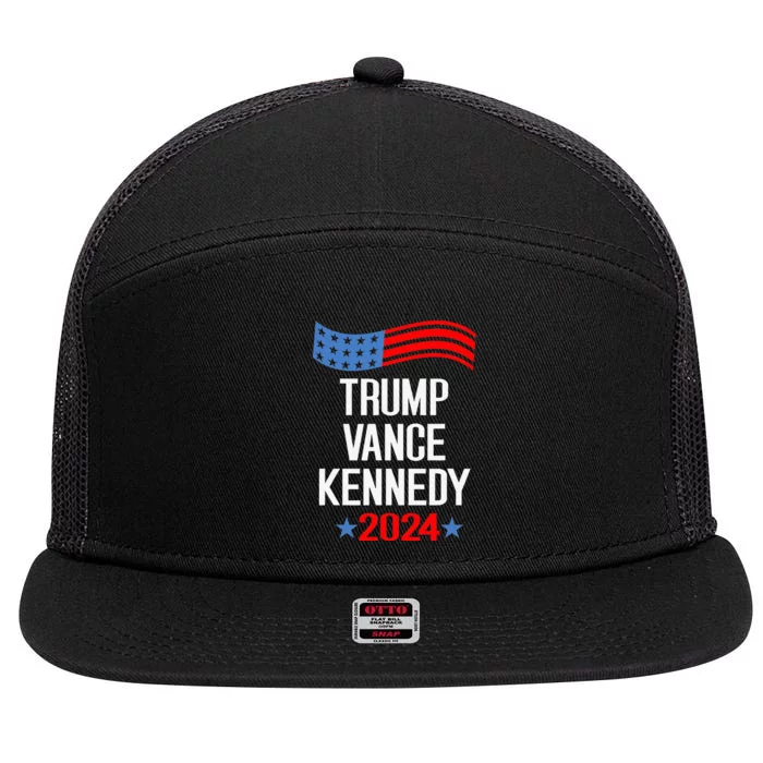 Trump Vance Kennedy 2024 Election Donald Trump Vp President 7 Panel Mesh Trucker Snapback Hat