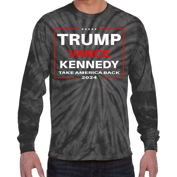 Trump Vance Kennedy Take America Back Again Tie-Dye Long Sleeve Shirt