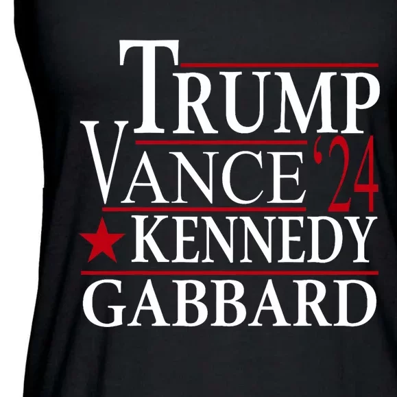 Trump Vance Kennedy Gabbard 2024 Election Ladies Essential Flowy Tank