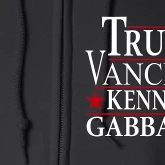 Trump Vance Kennedy Gabbard 2024 Election Full Zip Hoodie