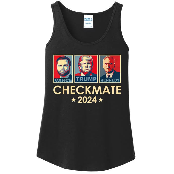 Trump Vance Kennedy Checkmate 2024 Election Republican Ladies Essential Tank