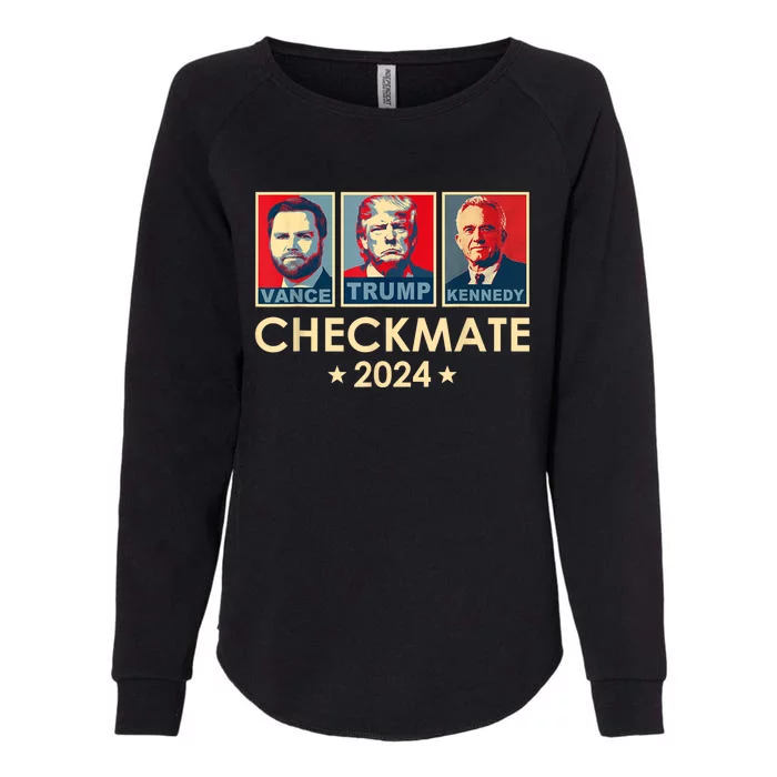 Trump Vance Kennedy Checkmate 2024 Election Republican Womens California Wash Sweatshirt