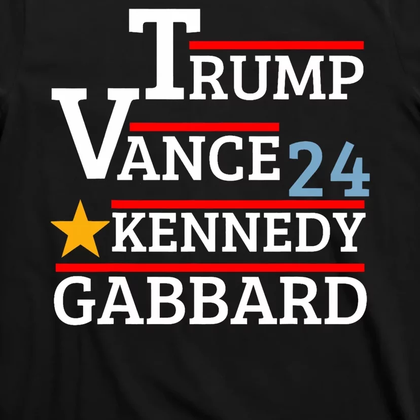 Trump Vance Kennedy Gabbard 2024 President Election T-Shirt