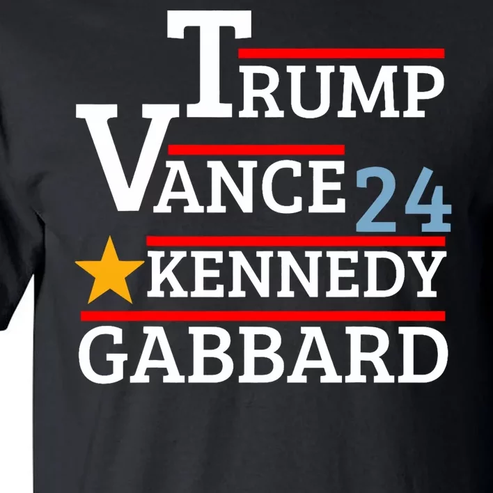 Trump Vance Kennedy Gabbard 2024 President Election Tall T-Shirt