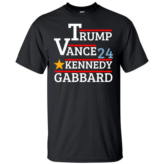 Trump Vance Kennedy Gabbard 2024 President Election Tall T-Shirt