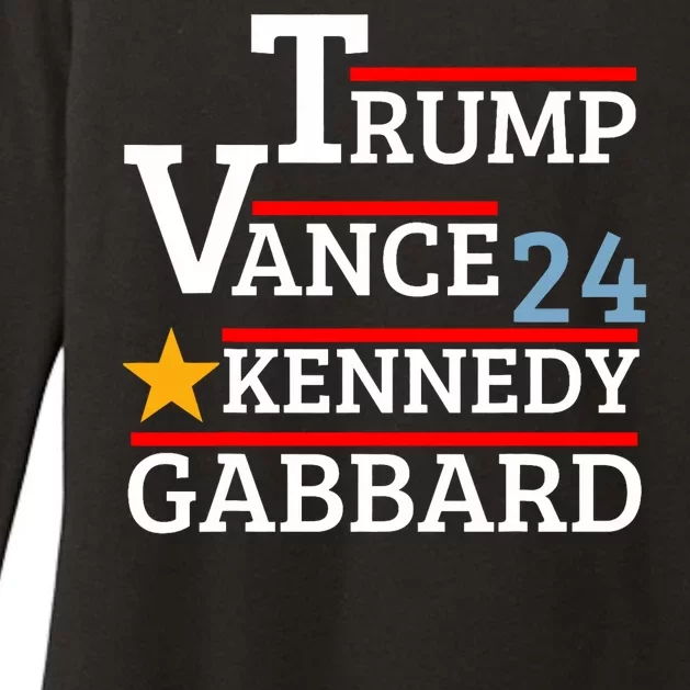 Trump Vance Kennedy Gabbard 2024 President Election Womens CVC Long Sleeve Shirt