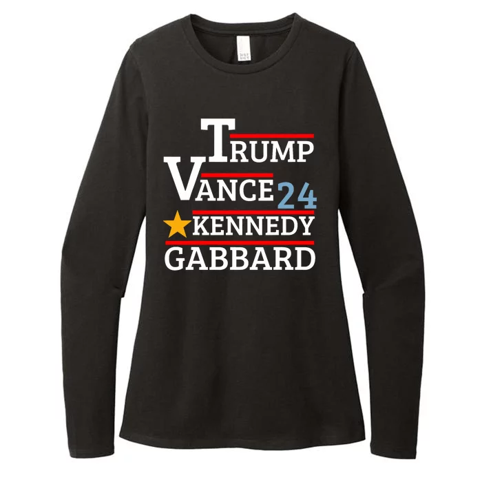 Trump Vance Kennedy Gabbard 2024 President Election Womens CVC Long Sleeve Shirt