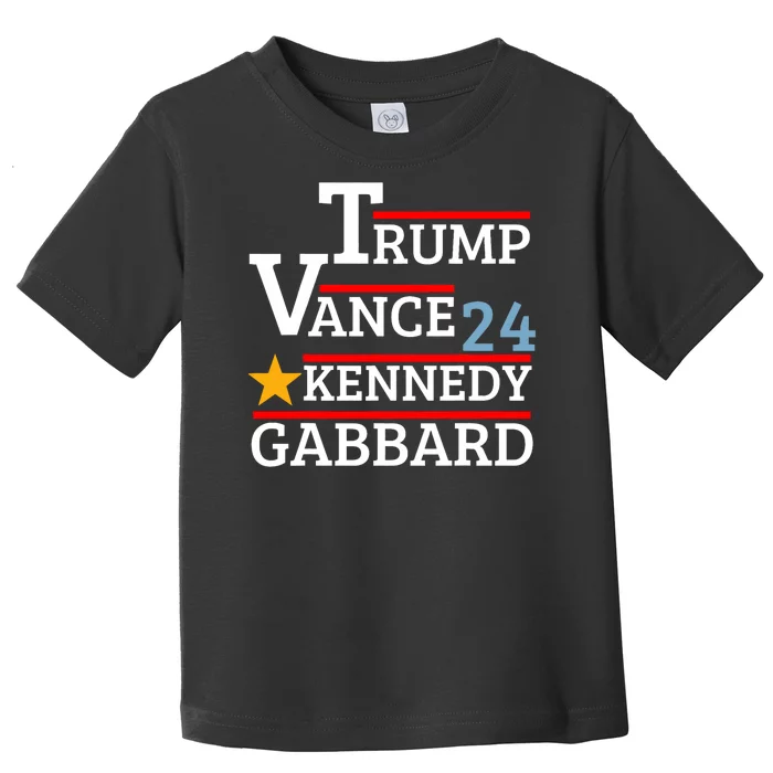 Trump Vance Kennedy Gabbard 2024 President Election Toddler T-Shirt