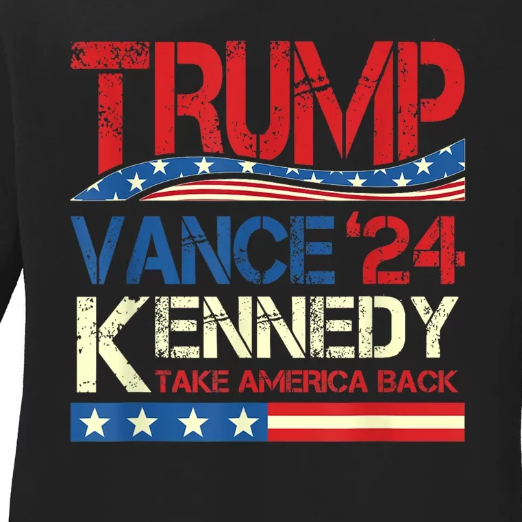 Trump Vance Kennedy Take America Back 2024 Election Ladies Long Sleeve Shirt