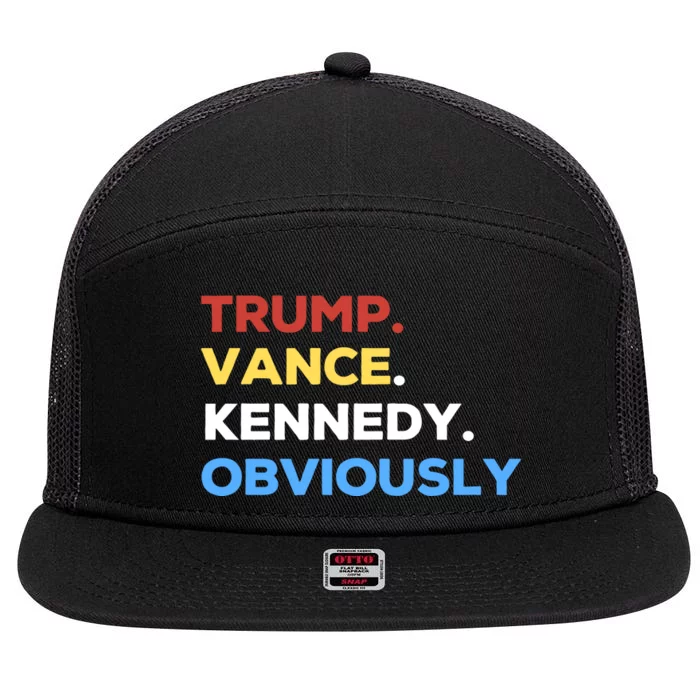 Trump Vance Kennedy 7 Panel Mesh Trucker Snapback Hat