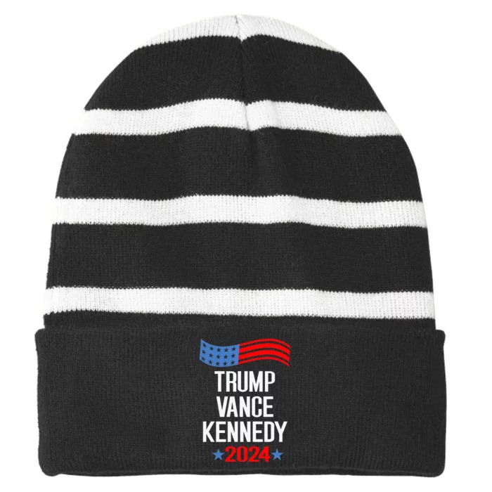 Trump Vance Kennedy 2024 Election Donald Trump Vp President Striped Beanie with Solid Band