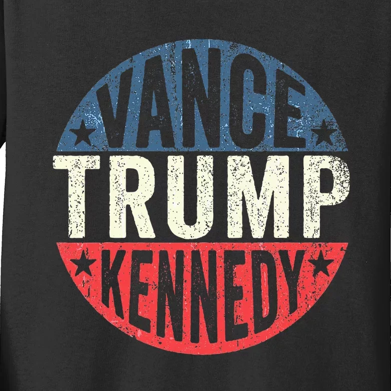 Trump Vance Kennedy Checkmate 2024 Kids Long Sleeve Shirt