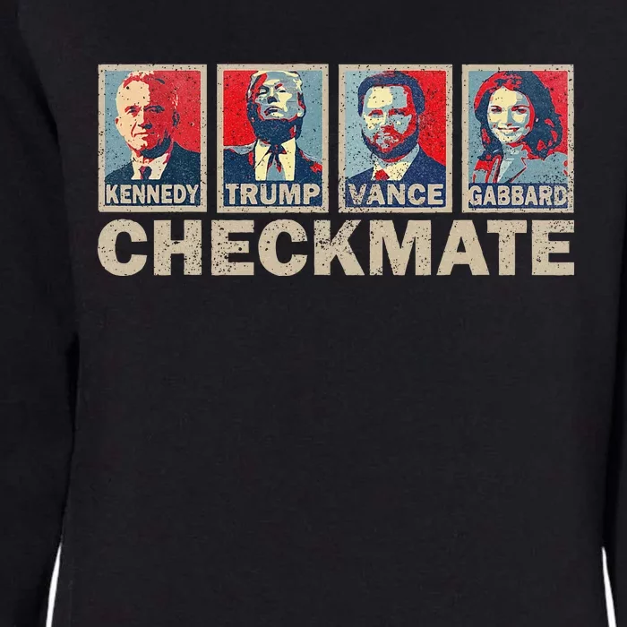 Trump Vance Kennedy Gabbard Checkmate Election Republican Womens California Wash Sweatshirt