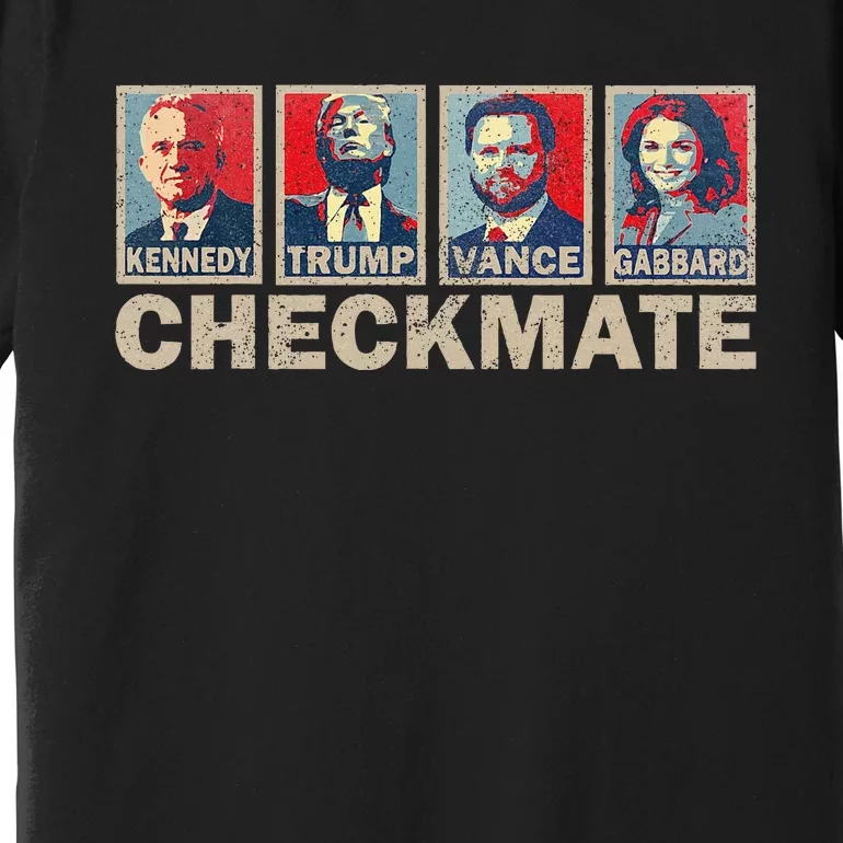 Trump Vance Kennedy Gabbard Checkmate Election Republican Premium T-Shirt