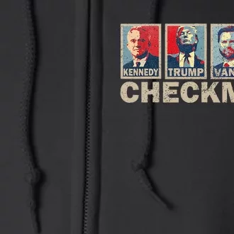 Trump Vance Kennedy Gabbard Checkmate Election Republican Full Zip Hoodie