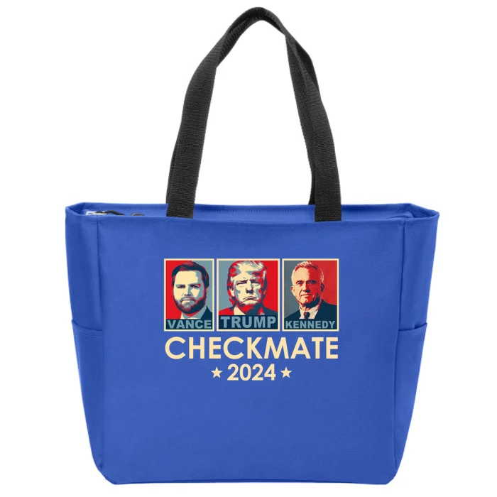 Trump Vance Kennedy Checkmate 2024 Election Republican Cute Gift Zip Tote Bag