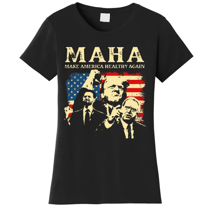 Trump Vance Kennedy Maha 2024 Funny Trump 45 47 Pro Trump Women's T-Shirt