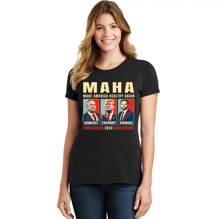 Trump Vance Kennedy Maha Make America Healthy Again Trump Women's T-Shirt