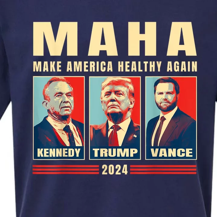 Trump Vance Kennedy Maha Make America Healthy Again Trump Sueded Cloud Jersey T-Shirt