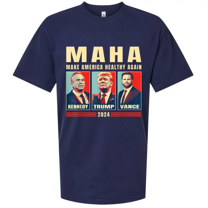 Trump Vance Kennedy Maha Make America Healthy Again Trump Sueded Cloud Jersey T-Shirt