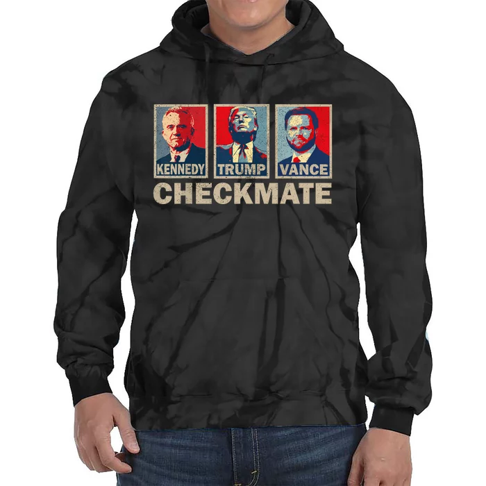 Trump Vance Kennedy Checkmate 2024 Election Republican Tie Dye Hoodie