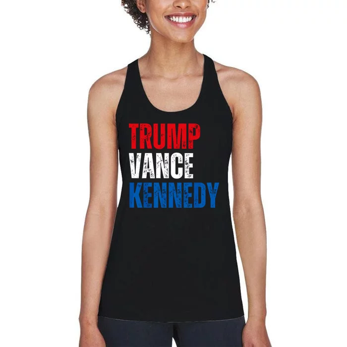 Trump Vance Kennedy Checkmate 2024 Election Republican Women's Racerback Tank