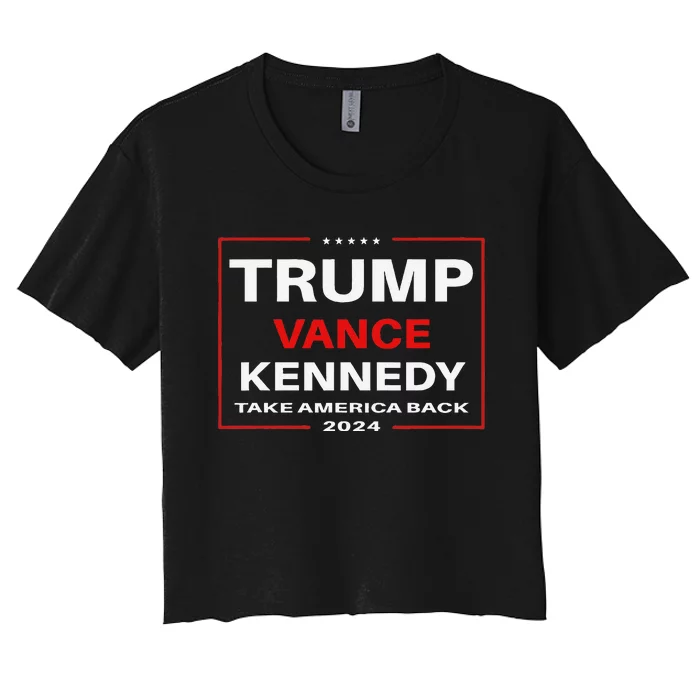 Trump Vance Kennedy Take America Back Again Gift Women's Crop Top Tee