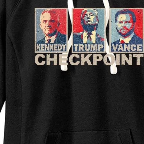 Trump Vance Kennedy Checkpoint 2024 Election Republican Women's Fleece Hoodie