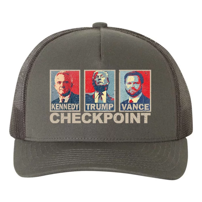 Trump Vance Kennedy Checkpoint 2024 Election Republican Yupoong Adult 5-Panel Trucker Hat