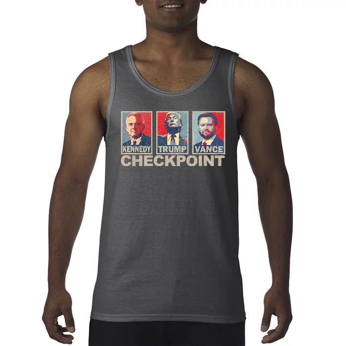 Trump Vance Kennedy Checkpoint 2024 Election Republican Tank Top