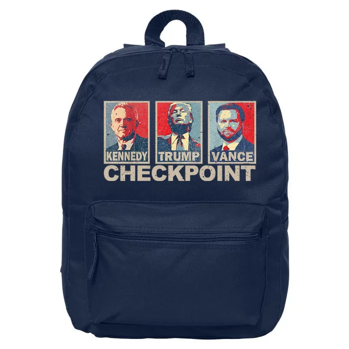 Trump Vance Kennedy Checkpoint 2024 Election Republican 16 in Basic Backpack