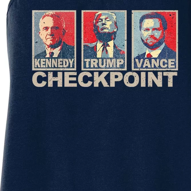 Trump Vance Kennedy Checkpoint 2024 Election Republican Women's Racerback Tank