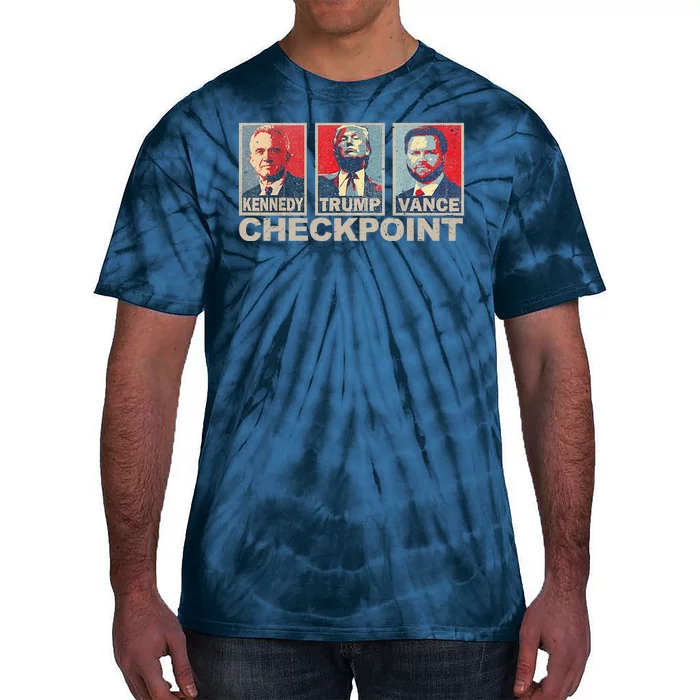 Trump Vance Kennedy Checkpoint 2024 Election Republican Tie-Dye T-Shirt