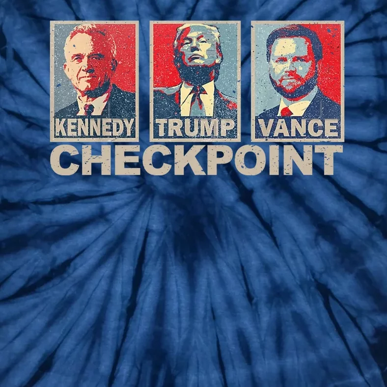 Trump Vance Kennedy Checkpoint 2024 Election Republican Tie-Dye T-Shirt