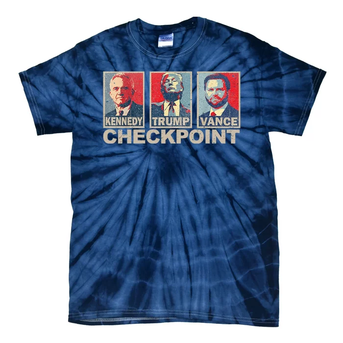 Trump Vance Kennedy Checkpoint 2024 Election Republican Tie-Dye T-Shirt