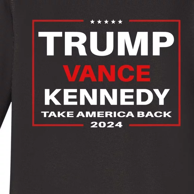 Trump Vance Kennedy Checkmate 2024 Election Republican Baby Long Sleeve Bodysuit