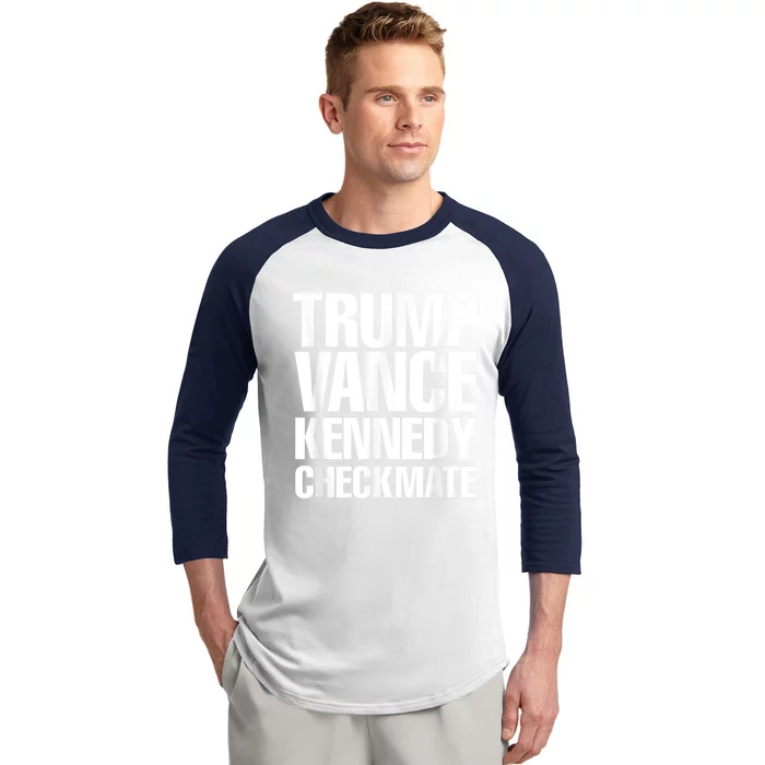 Trump Vance Kennedy Checkmate 2024 Election Republican Baseball Sleeve Shirt