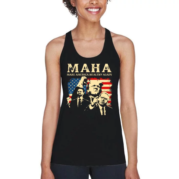 Trump Vance Kennedy Maha 2024 Funny Trump 45 47 Pro Trump Women's Racerback Tank