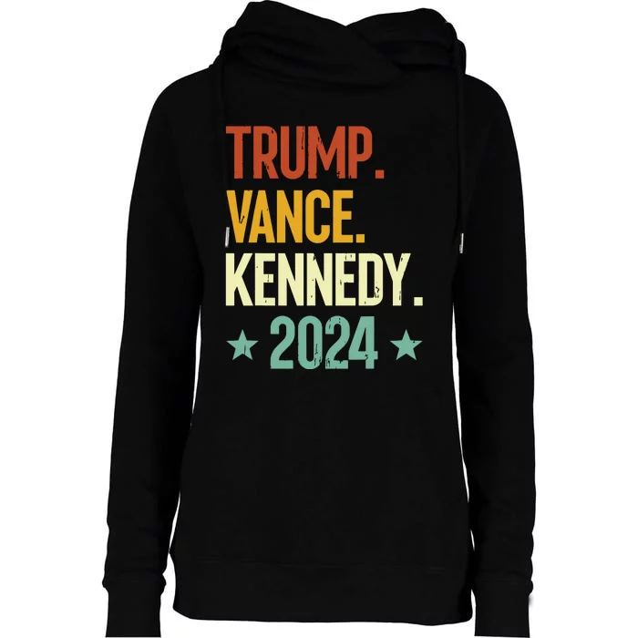 Trump Vance Kennedy President 2024 Election Republican Womens Funnel Neck Pullover Hood