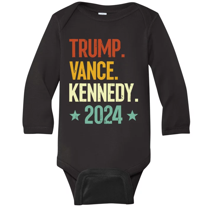 Trump Vance Kennedy President 2024 Election Republican Baby Long Sleeve Bodysuit