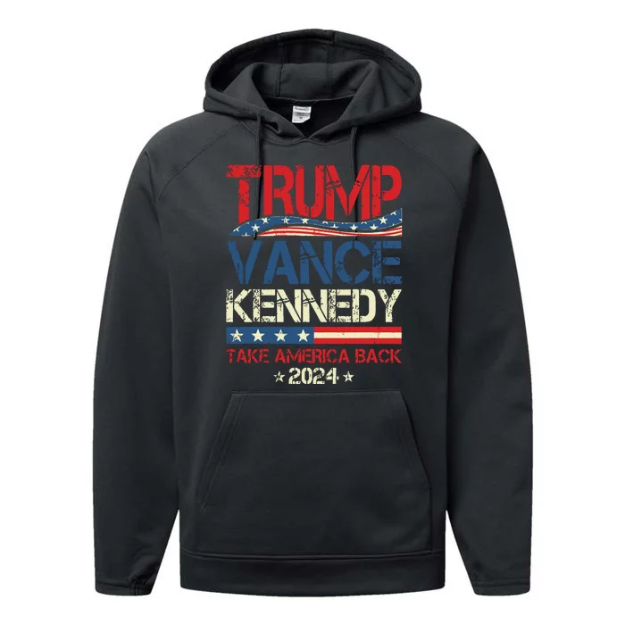 Trump Vance Kennedy Take America Back 2024 Election Performance Fleece Hoodie