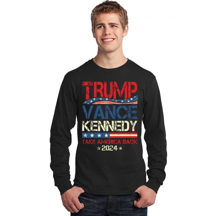 Trump Vance Kennedy Take America Back 2024 Election Tall Long Sleeve T-Shirt