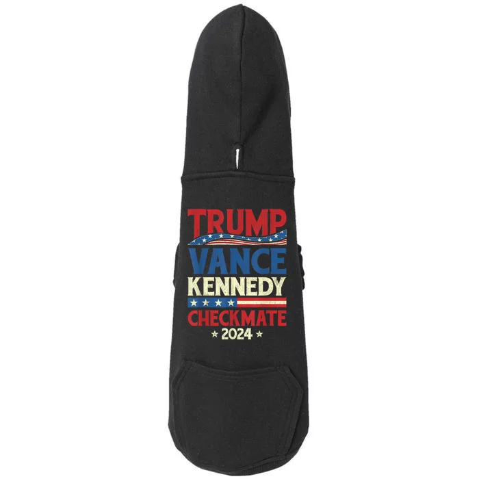 Trump Vance Kennedy Checkmate 2024 Election Republican Doggie 3-End Fleece Hoodie