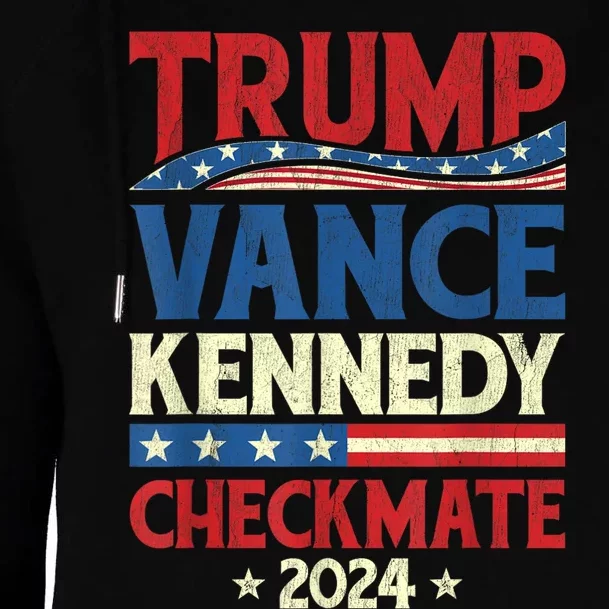 Trump Vance Kennedy Checkmate 2024 Election Republican Womens Funnel Neck Pullover Hood