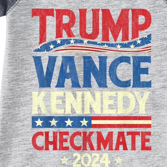 Trump Vance Kennedy Checkmate 2024 Election Republican Infant Baby Jersey Bodysuit