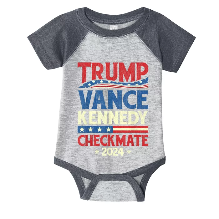 Trump Vance Kennedy Checkmate 2024 Election Republican Infant Baby Jersey Bodysuit